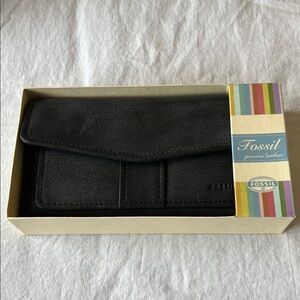 Fossil Black Genuine Leather Wallet